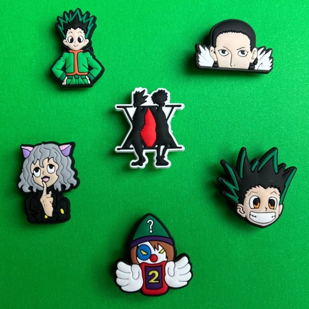 Hunter X Hunter Crocs Shoe Charms Set of 6 - jibbitz Charms Anime Gon Killua